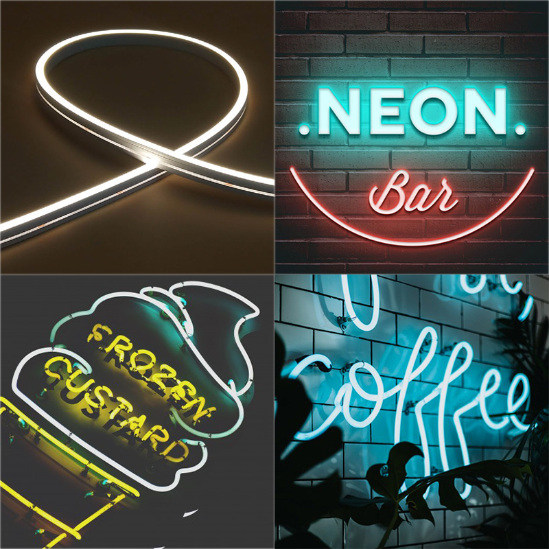 20*14mm 180° Top Emiting Waterproof Three Side Lighting IP67 16.4ft/5m Silicone Flexible LED Neon Tube For 12mm LED Strips